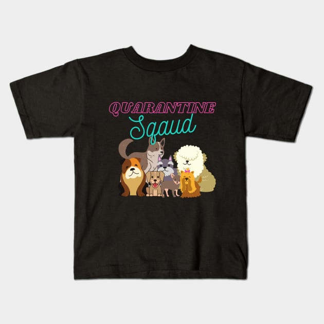 Quarantine Squad Kids T-Shirt by nicfearn_designs